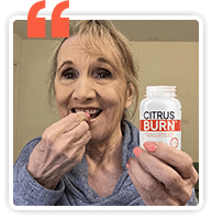 Elizabeth holding CitrusBurn